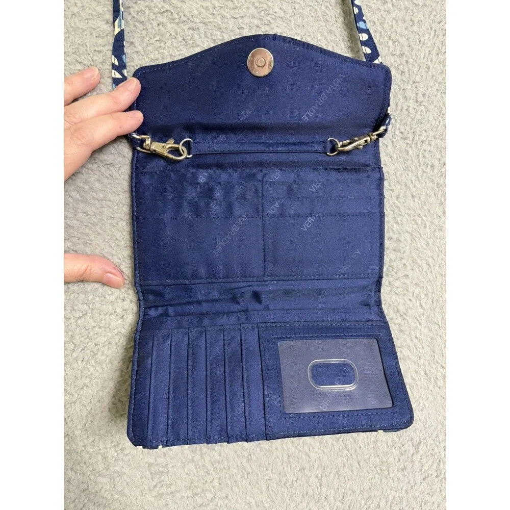 Vera Bradley Strap Wallet Petal Splash Crossbody EUC Retired Pattern